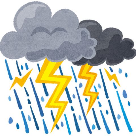 雷雨注意⛈️ アイキャッチ画像